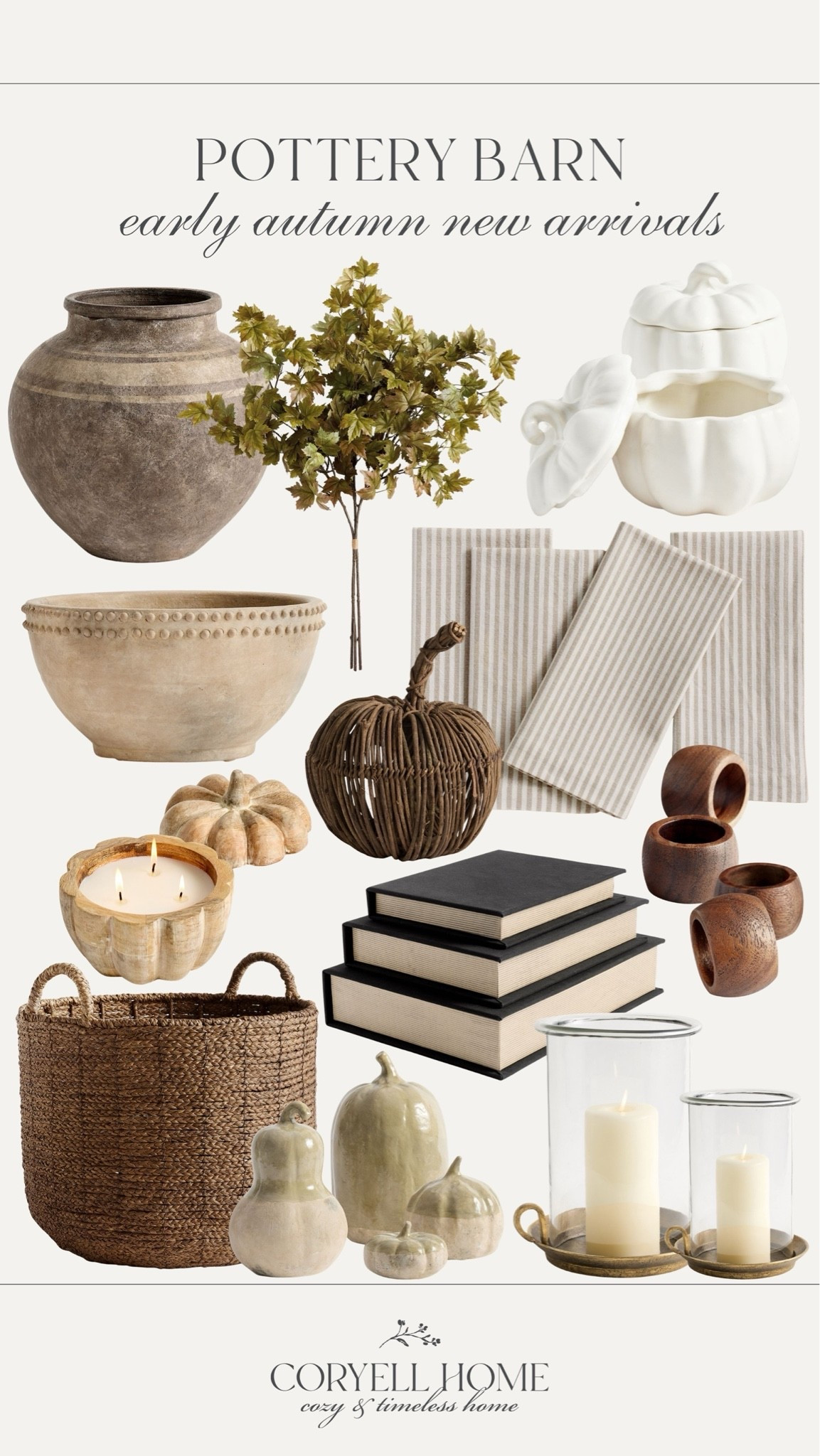 Early autumn decor from Pottery Barn 🤍🍂 I love these pretty fall decor pieces, especially the gorgeous dried floral stems and warm, woven textures. I can’t wait to start decorating our home for the pretty autumn season!

#LTKSeasonal #LTKHome