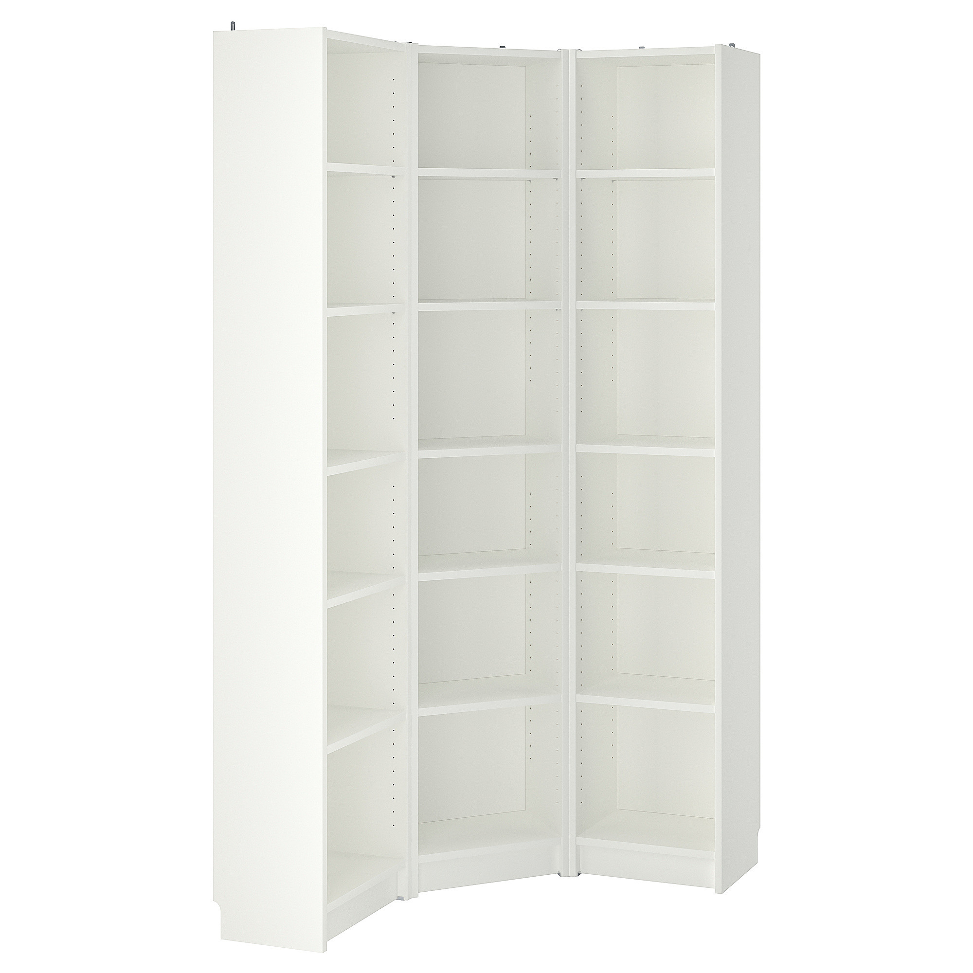 BILLY Bookcase combination/crn solution, white, 37 3/8/37 3/8x11x79 1/2 " | IKEA US