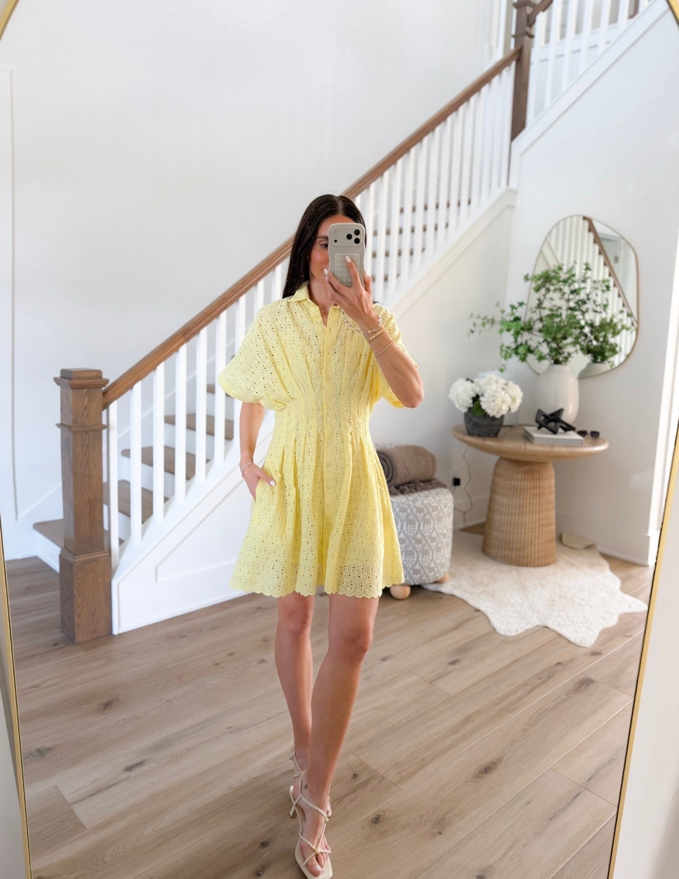 this dress is sunshine in an outfit. so flattering with the cinched waist and the prettiest eyelet detail, perfect for showers, brunch, or summer events

yellow dress, eyelet dress, summer dress, feminine style, brunch outfit, baby shower dress, spring outfit, flattering dress, warm weather style

#LTKSeasonal #LTKMothersDay #LTKootd