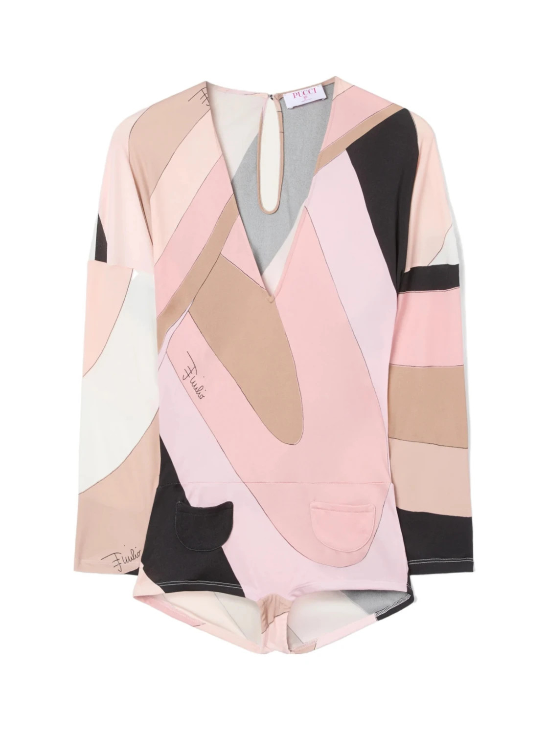 abstract-print jumpsuit | Senser US