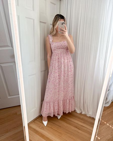 Cute dress for a spring wedding 🌸 wearing a size small, wedding guest dress, spring dress, spring outfit, pink dress 

#LTKfindsunder100 #LTKwedding #LTKstyletip