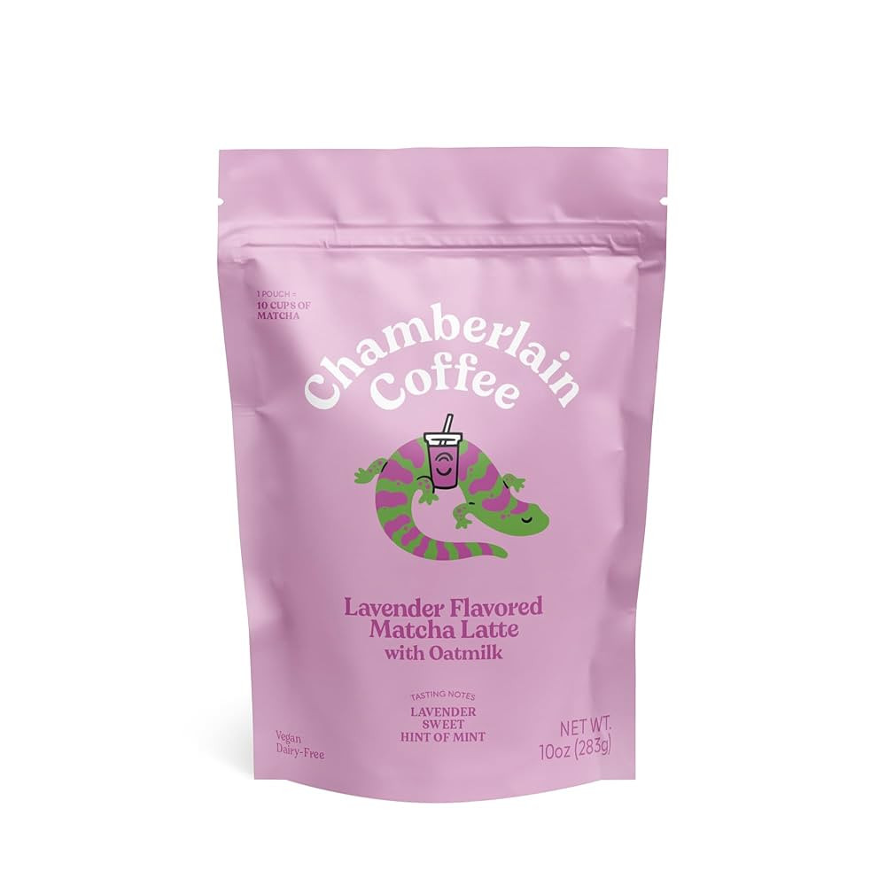 Chamberlain Coffee Lavender Matcha Latte Mix - Matcha Latte with Oat Milk - Sweet Lavender + Fres... | Amazon (US)
