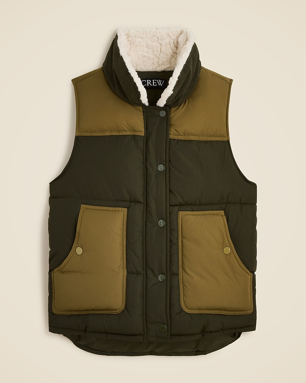 Colorblock puffer vest with PrimaLoft® | J. Crew US