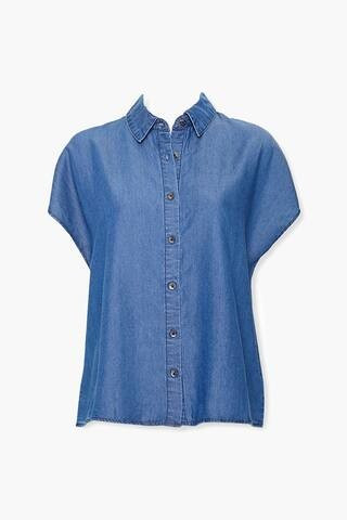 Chambray Dolman-Sleeve Shirt | Forever 21 (US)