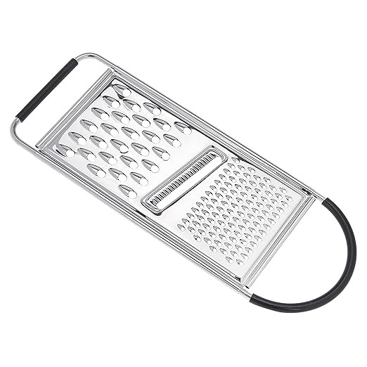 Amazon Basics Cheese Grater with Handle, Stainless Steel Zester, Easy to Clean, Dishwasher Safe, ... | Amazon (US)
