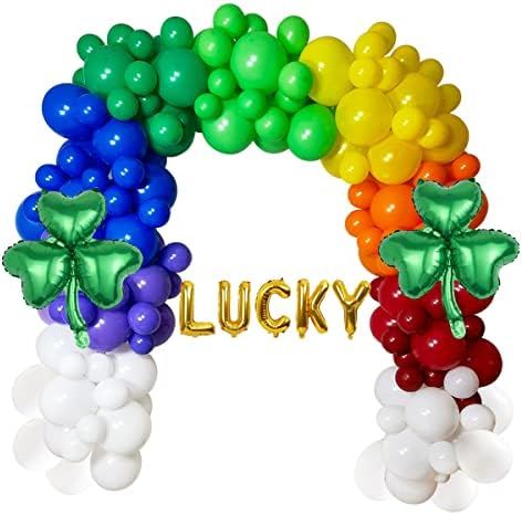 St.Patrick's Day Rainbow Party Balloons Garland Decorations, Irish Festival Party Supplies, Rainbow  | Amazon (US)