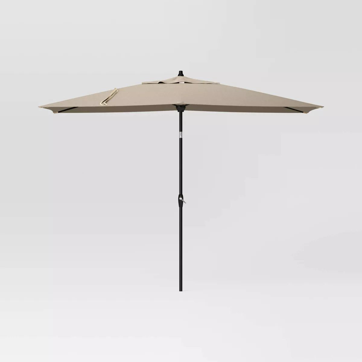 6'x10' Rectangular Outdoor Patio Market Umbrella Tan with Black Pole - Threshold™ | Target