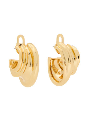 Leona 14kt gold-plated hoop earrings | Harvey Nichols