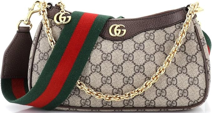 Amazon.com: Gucci, Pre-Loved Ophidia Charm Shoulder Bag GG Coated Canvas Small, Brown : Amazon Lu... | Amazon (US)