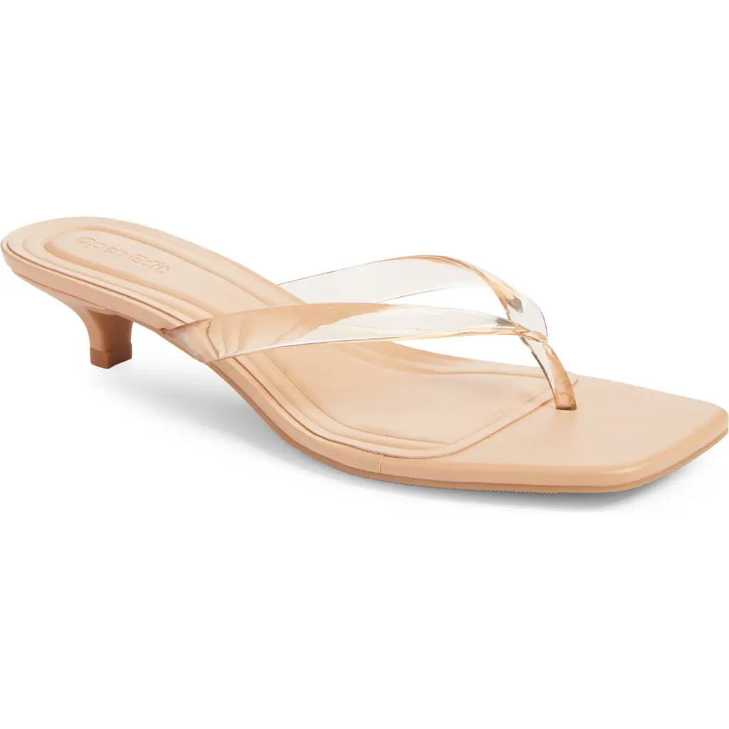 Open Edit Tori Kitten Heel Flip Flop in Tan Latte at Nordstrom, Size 9.5 | Nordstrom