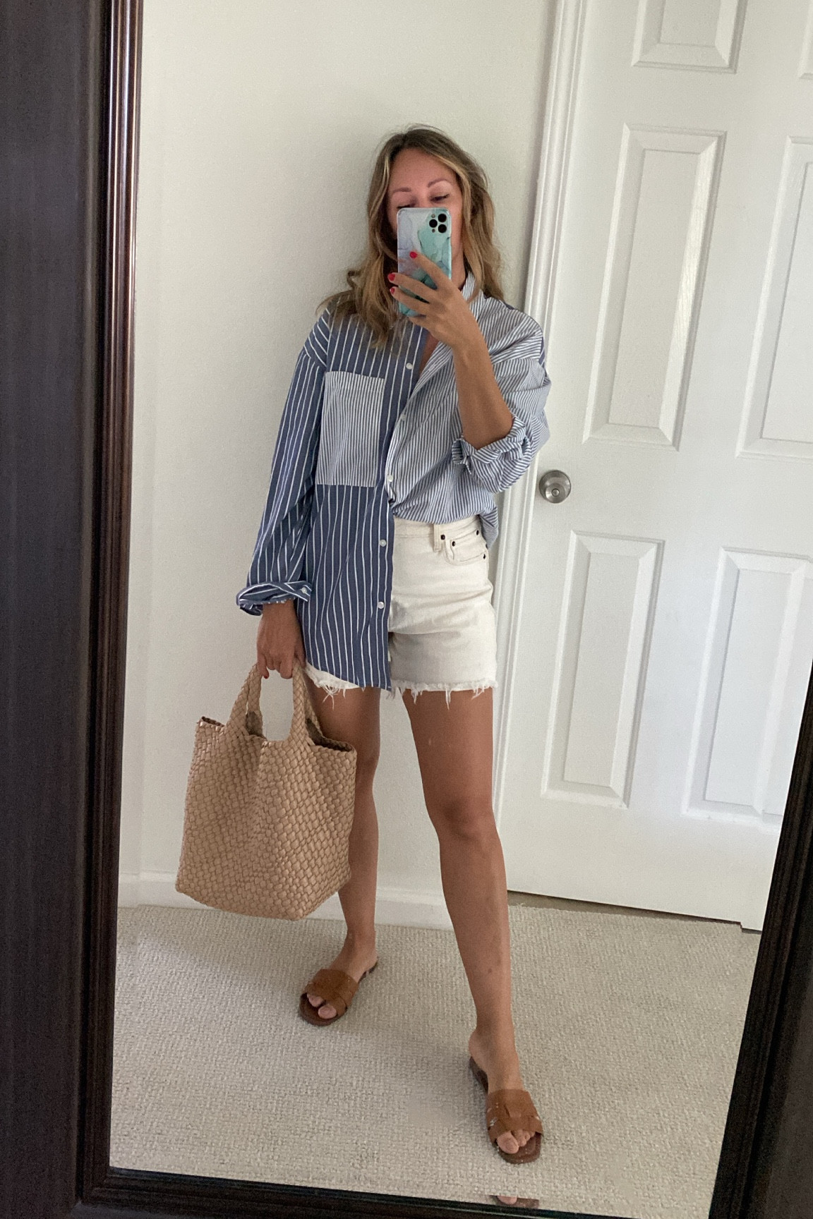 Early fall style best button down Abercrombie outfit woven purse Amazon designer lookalike 

#LTKSeasonal #LTKworkwear #LTKunder100