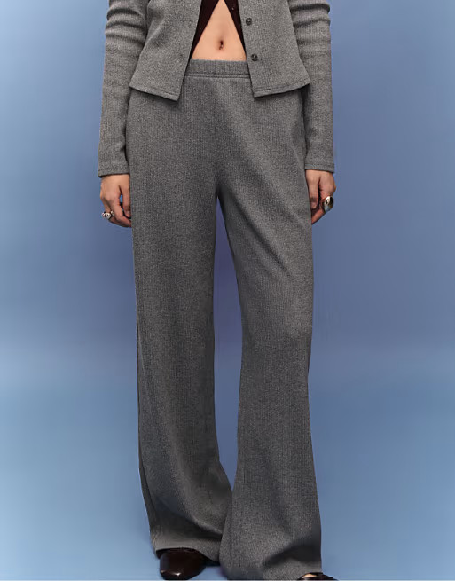 Stradivarius Knit trousers in dark grey | ASOS (Global)