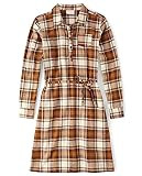 The Children's Place Women's Fall Plaid Long Sleeve Dress | Amazon (US)