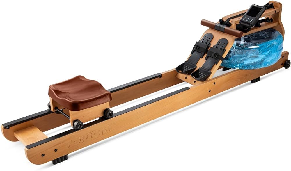 TOPIOM Water Rower Rowing Machine with TM-3 Performance Monitor, 400 lbs Max Load | Amazon (US)
