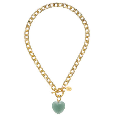 Stone Heart Toggle Necklace | Susan Shaw