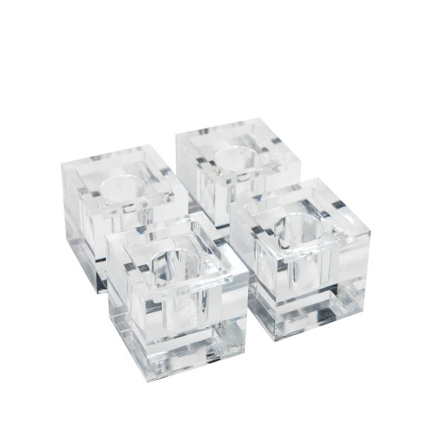 Acrylic Stackable Candle Holders (Set of 4) | Fig and Dove