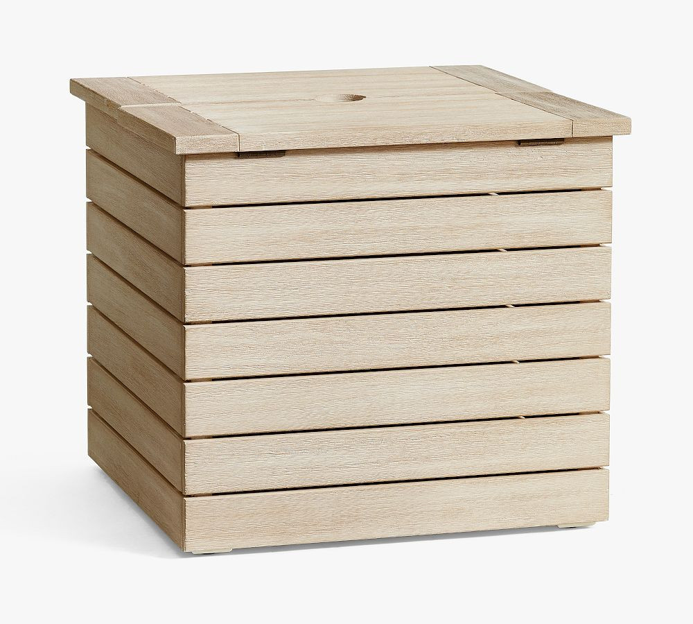 Indio FSC® Eucalyptus Umbrella Stand Side Table | Pottery Barn (US)