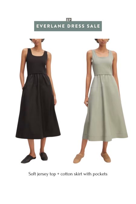 Everlane’s popular jersey dress is on sale! Comes in three different colors, and has a soft jersey top and cotton skirt with pockets. 

#LTKparties #LTKSeasonal #LTKsalealert