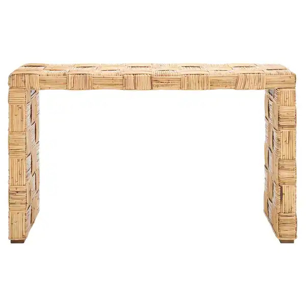 SAFAVIEH Adkin Rattan Console Table - Honey Natural | Bed Bath & Beyond