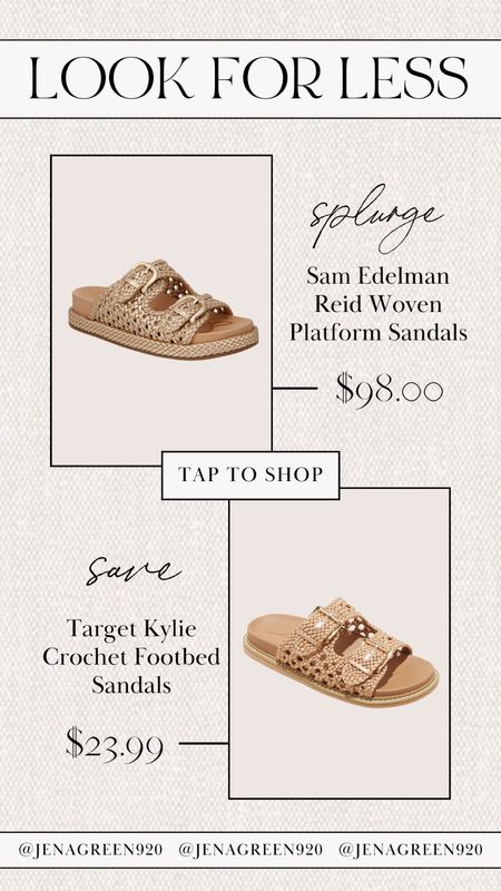 Look for Less | Sam Edelman Save vs Splurge | Splurge vs Save | Target Sandals 

#LTKfindsunder50 #LTKshoecrush #LTKstyletip
