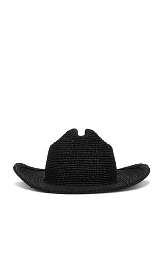 Lack of Color Raffia Cowboy Hat in Black. - size 59 | Revolve Clothing (Global)