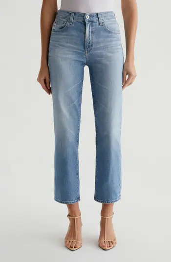 AG Brinley Mid Rise Crop Straight Leg Jeans | Nordstrom | Nordstrom