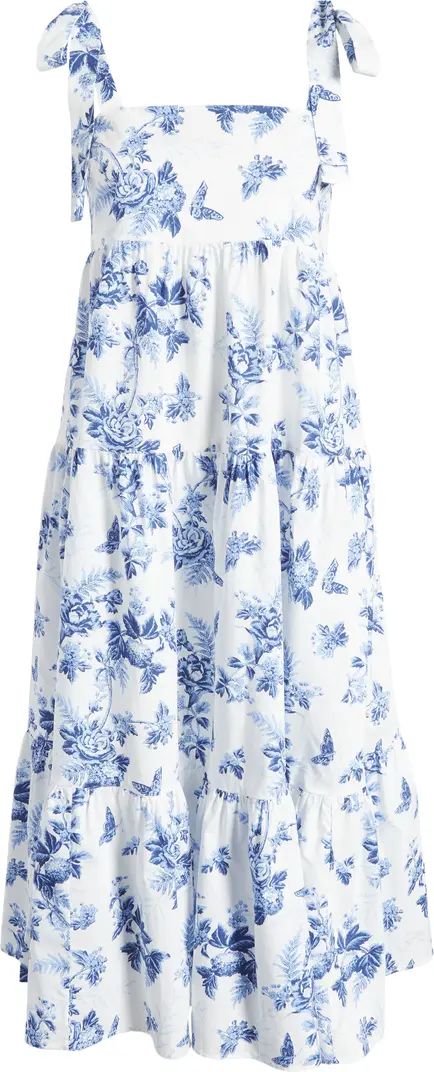 Floral Print Tiered Cotton Sundress | Nordstrom