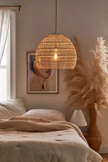 Swirling Rattan Pendant Light | Urban Outfitters (US and RoW)