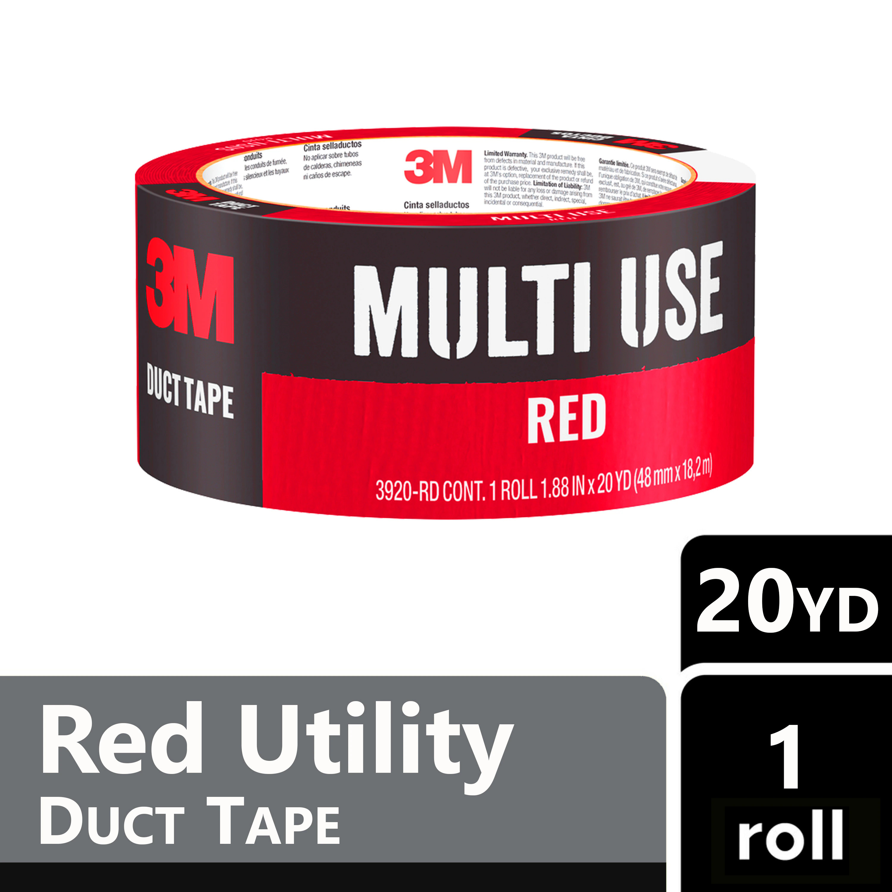 3M Red Rubberized Duct Tape 1.88-in x 20 Yard(s) | 3920-RD | Lowe's