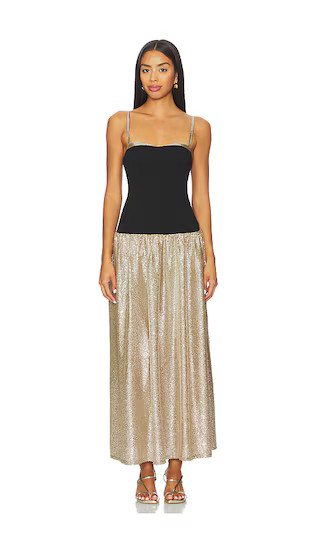 Hepburn Midi Dress in Silver Confetti | Revolve Clothing (Global)