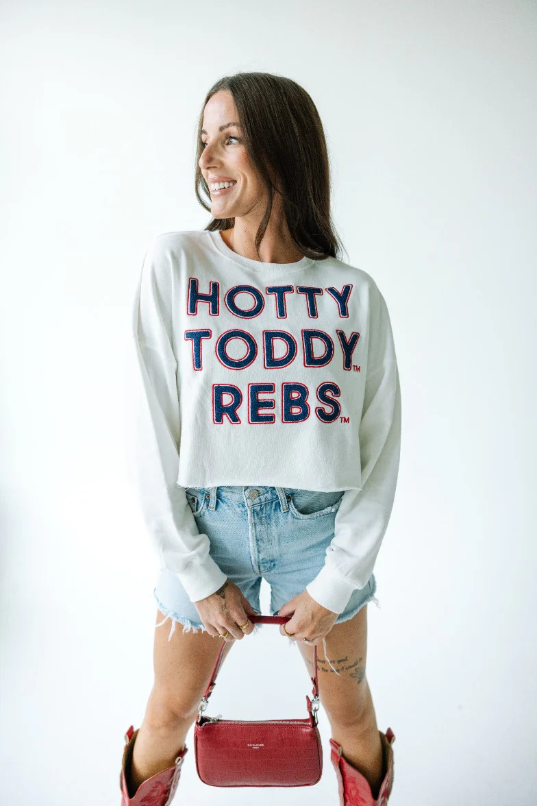 Ole Miss Perkins Chenille Cropped Longsleeve | Gameday Social