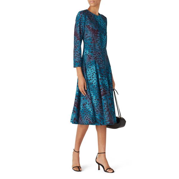 Natori Blue Cheetah Dress brown-print | Rent the Runway