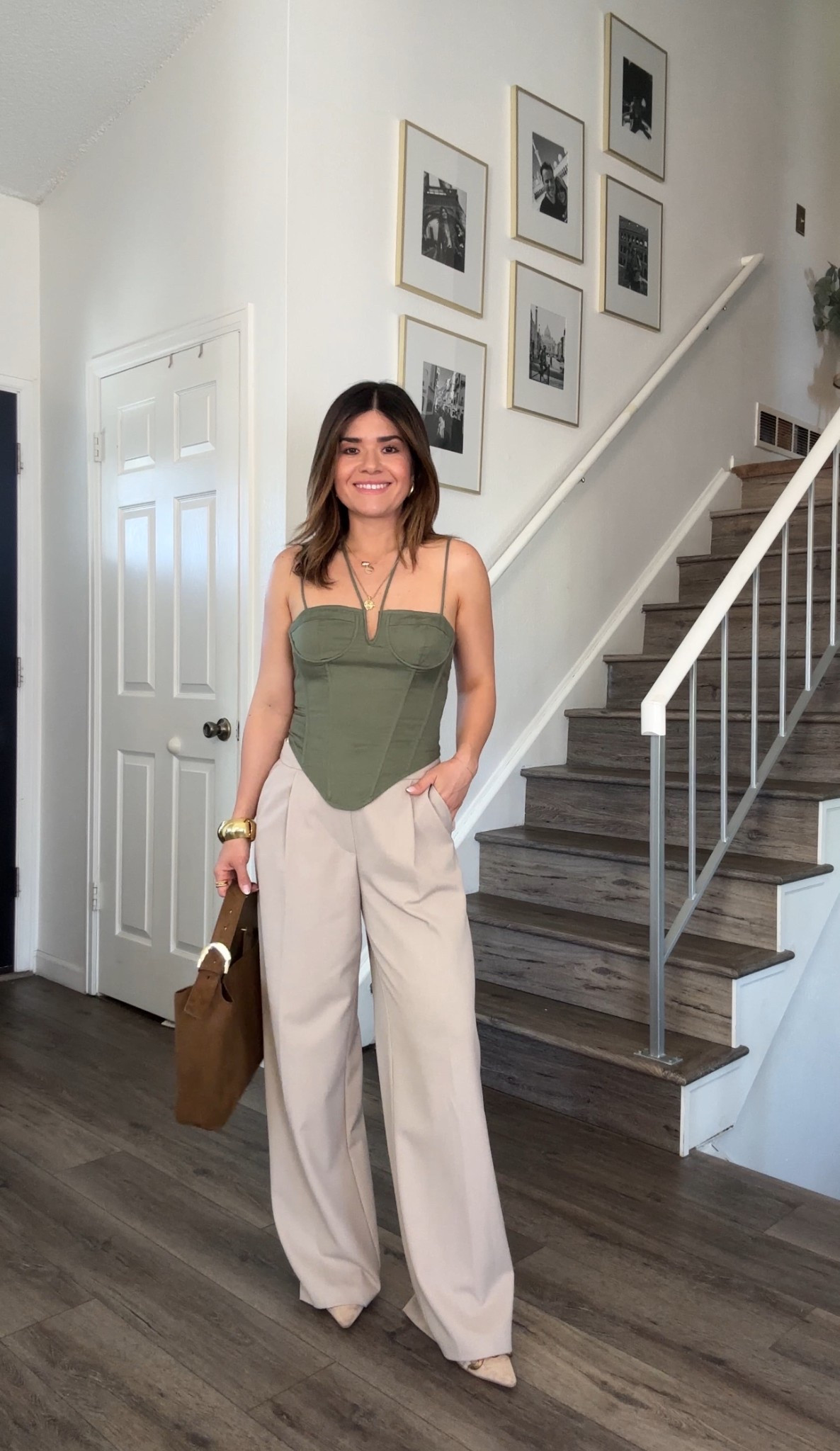 Loving this corset top! It comes in multiple colors! It’s stunning and fits tts.
Size small
Pants are from Zara. I love them! They are so chic and fit beautifully! 
Order your regular size. I’m wearing size xs

#LTKSeasonal #LTKStyleTip #LTKFindsUnder100