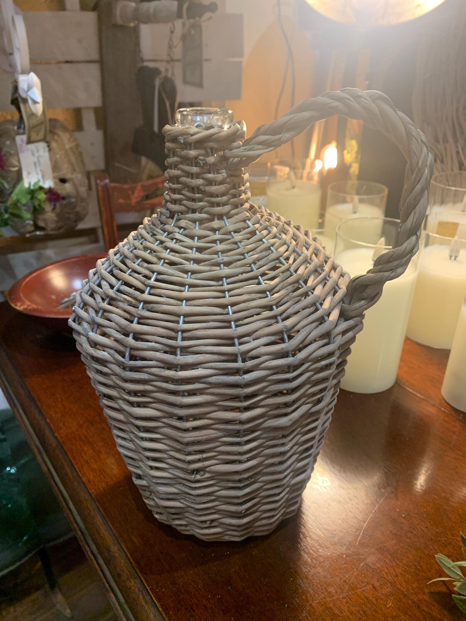 1970s Willow/wicker Demijohn, or Carboy, “dame-jeanne” (fr. Origins), Approximately 10.75”x... | Etsy (US)