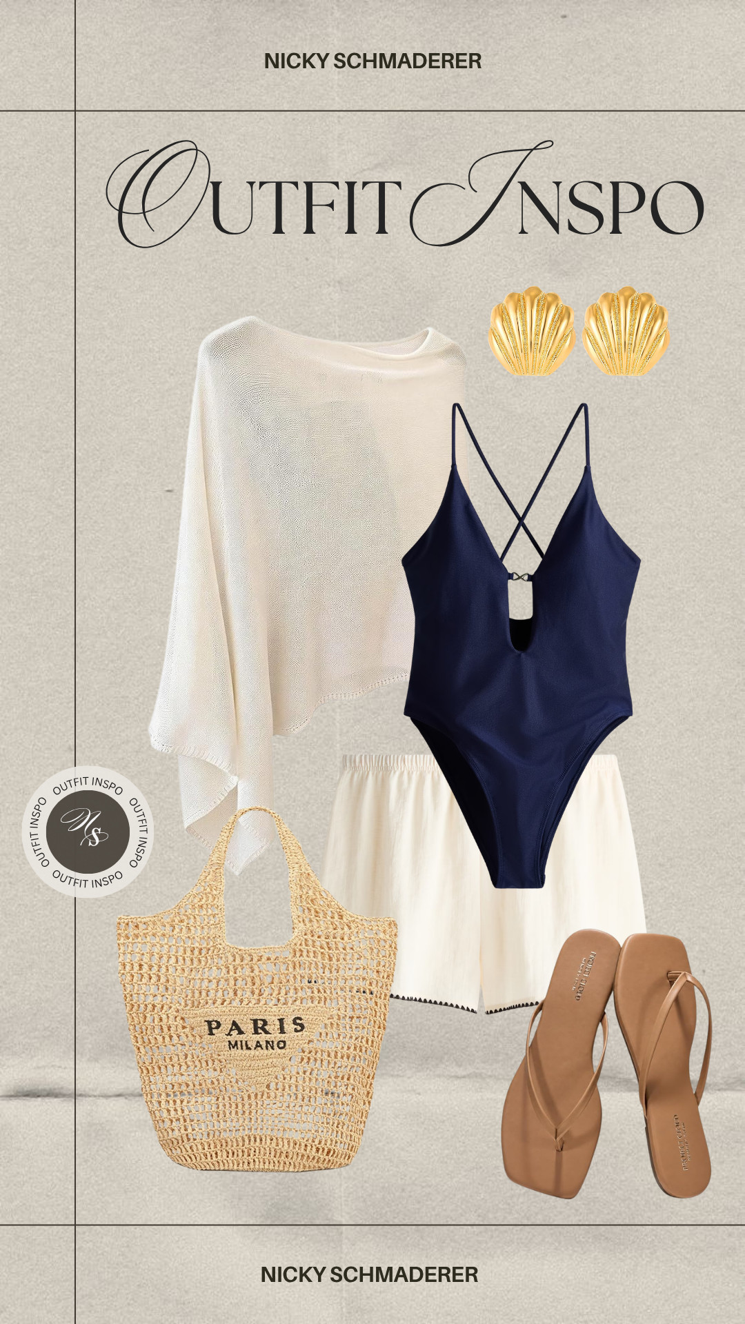 Vacation and summer beach outfit inspo with summer poncho

#LTKootd #LTKSeasonal #LTKU