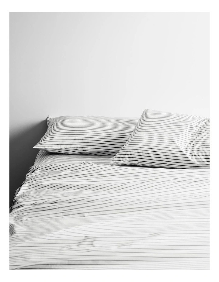 Vintage Stripe Sheet Set in Smoke | Myer