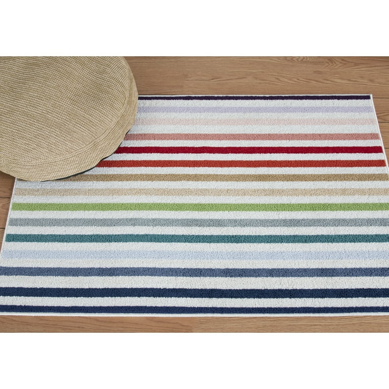 Mainstays 36"x56" Rainbow Stripe Area Rug | Walmart (US)
