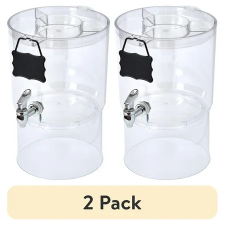 (2 pack) Buddeez 2.0 Gallon Party Top Beverage Dispenser, Clear | Walmart (US)