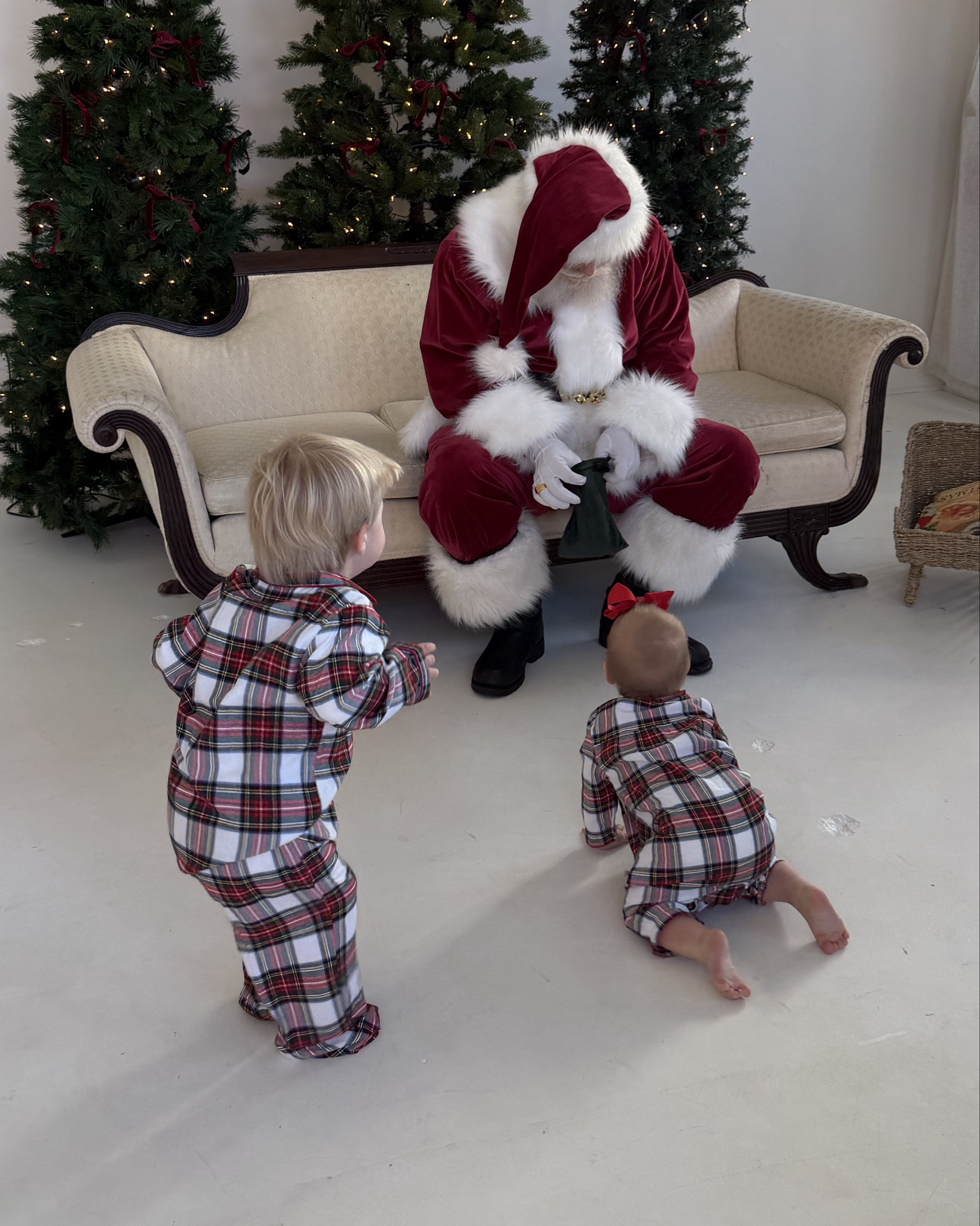 Santa pics! The kids pjs are from Petite Plume 🤍 linked them below! 

#LTKKids #LTKFamily #LTKHoliday