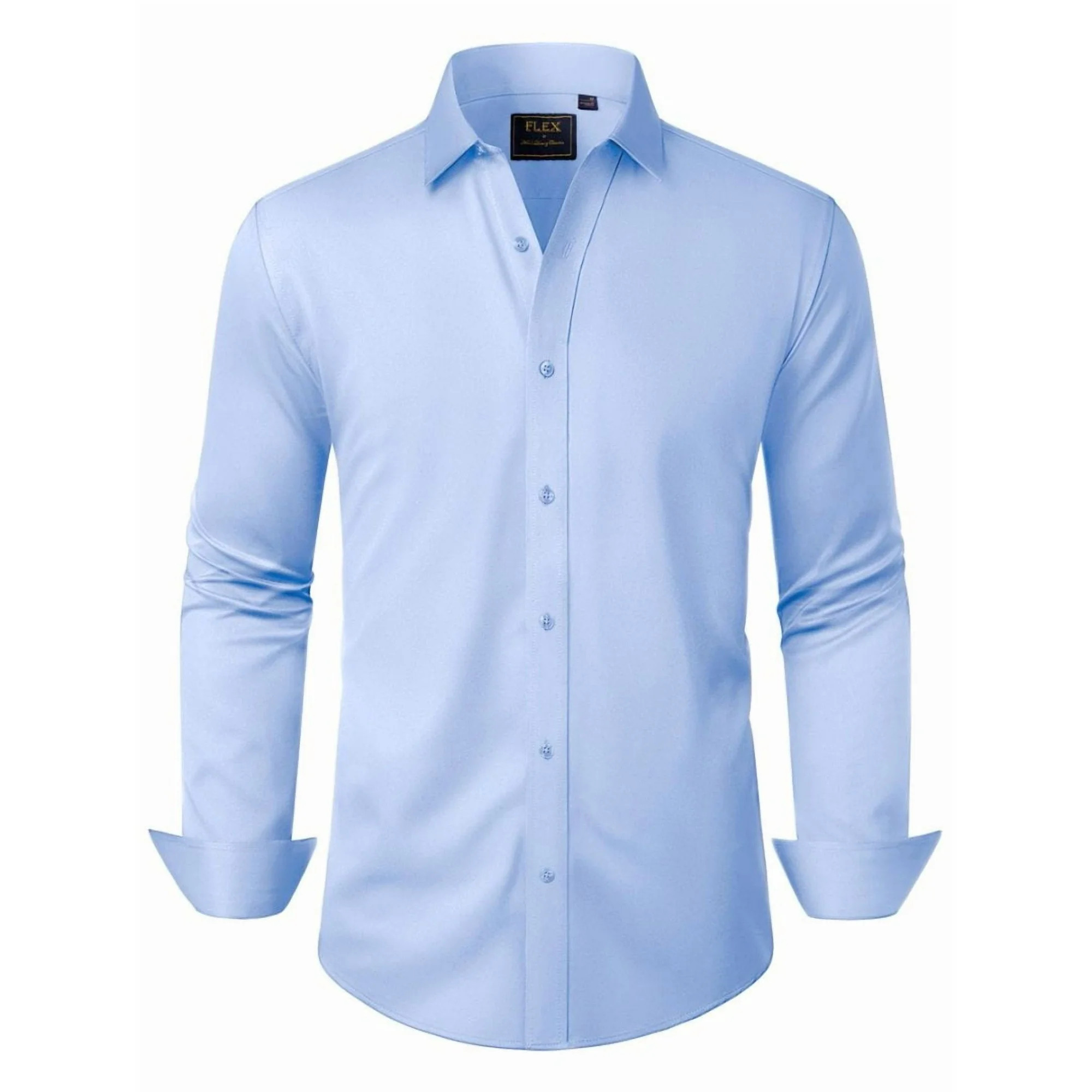 sogami Long Sleeve Dress Shirt for Men Solid Business Shirts Regular Fit | Walmart (US)