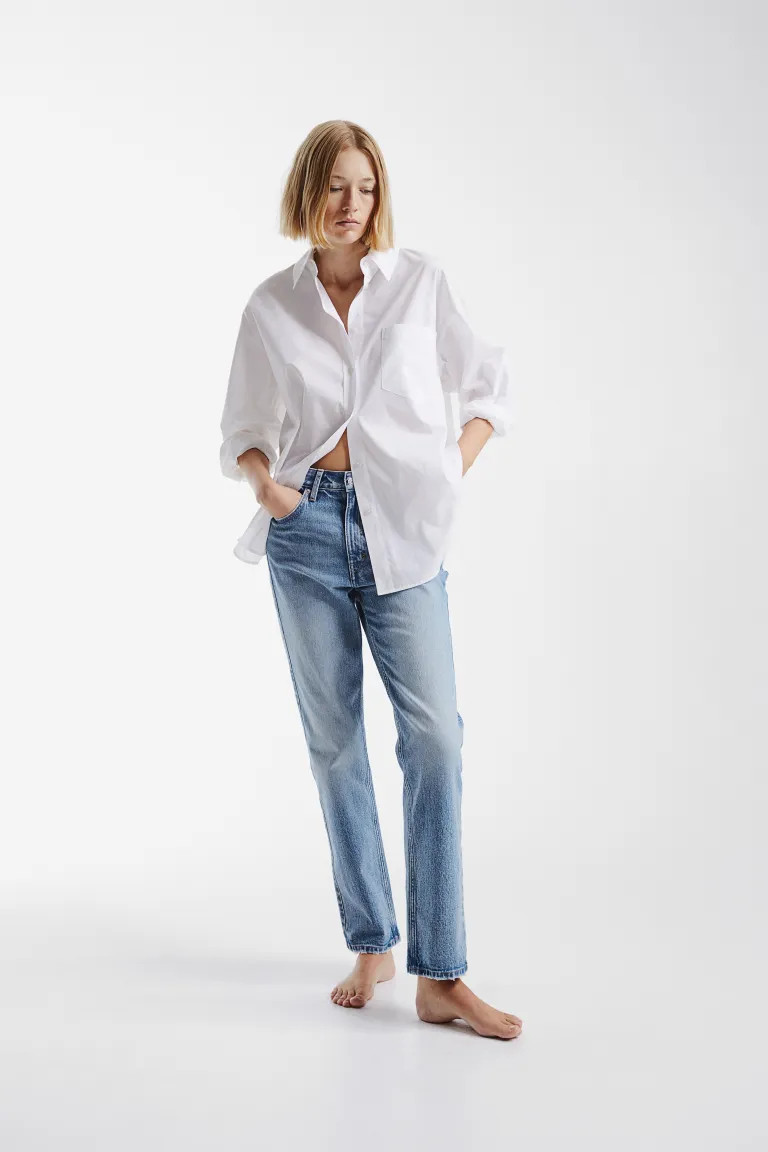 Vintage Straight High Jeans - Light denim blue - Ladies | H&M US | H&M (US + CA)