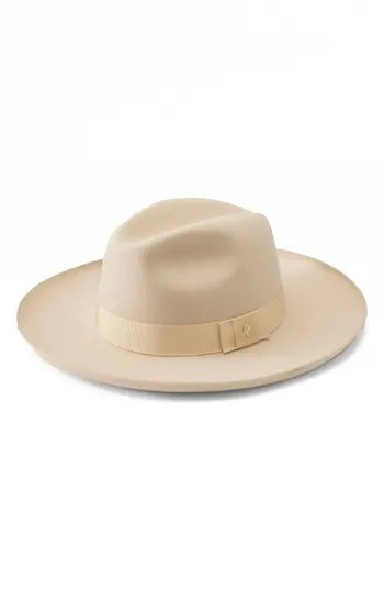 Helen Kaminski Augustine Merino Wool Fedora in Ecru/sand at Nordstrom Rack, Size Medium | Nordstrom Rack
