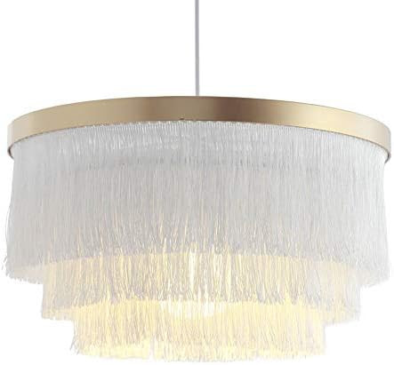 Nordic Decorative Pendant Light Warm Romantic LED Tassel Ceiling Chandeliers Gray/Blue/Pink/White... | Amazon (US)