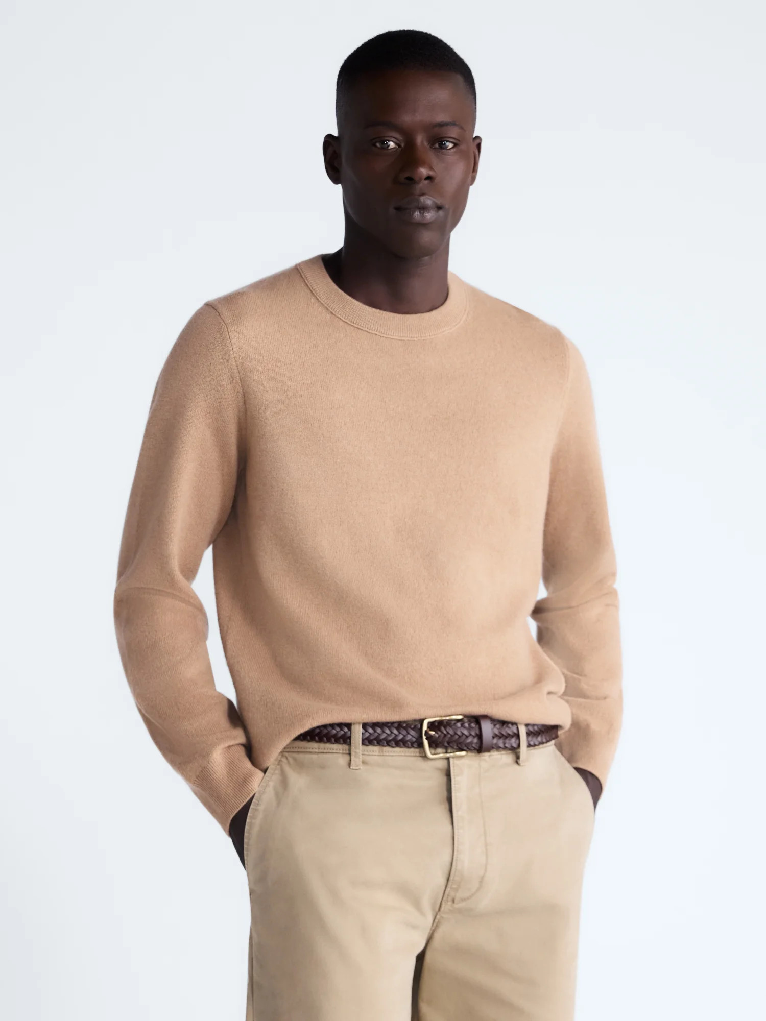 Free Assembly Men’s Cashmere Crewneck Sweater with Long Sleeves, Midweight, Sizes XS-2XL | Walmart (US)