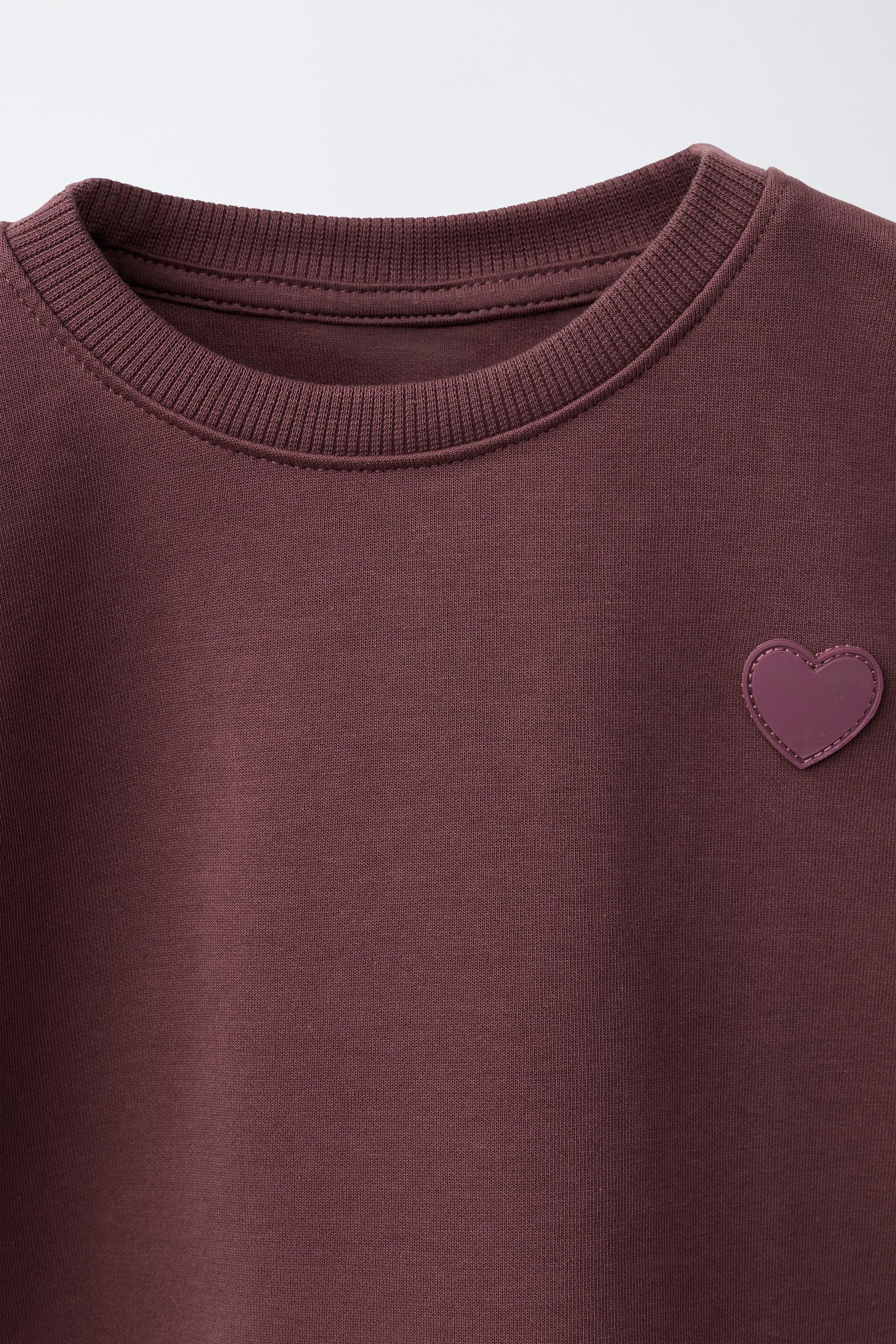 INTERLOCK BOW AND HEART SWEATSHIRT | Zara US