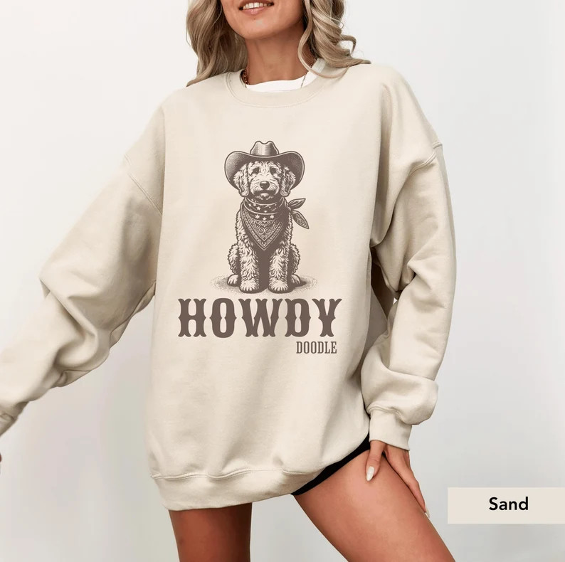 Howdy Goldendoodle Cowboy Sweatshirt, Goldendoodle Shirt, Doodle Dog, Goldendoodle gifts, Goldend... | Etsy (Global)