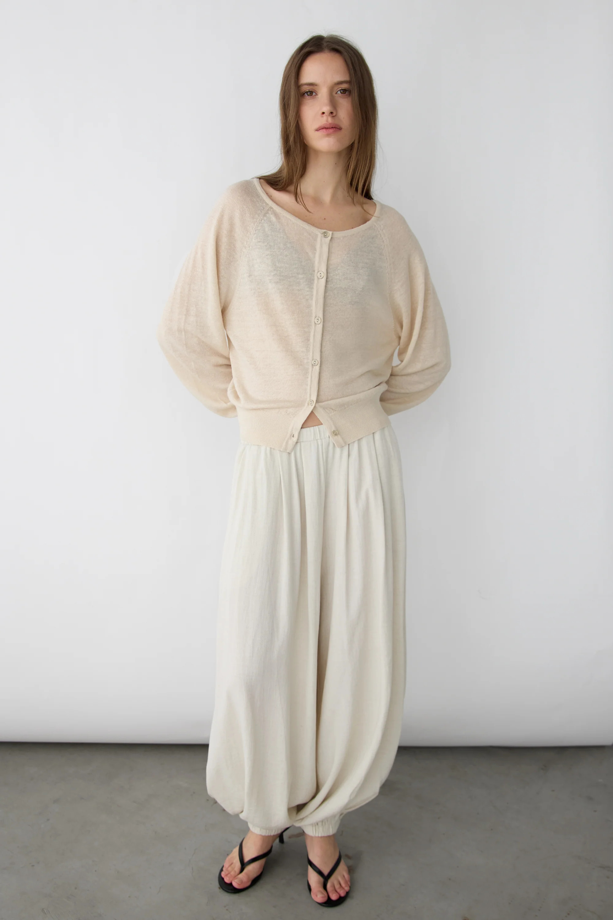 LINEN BLEND CARDIGAN | OAK + FORT