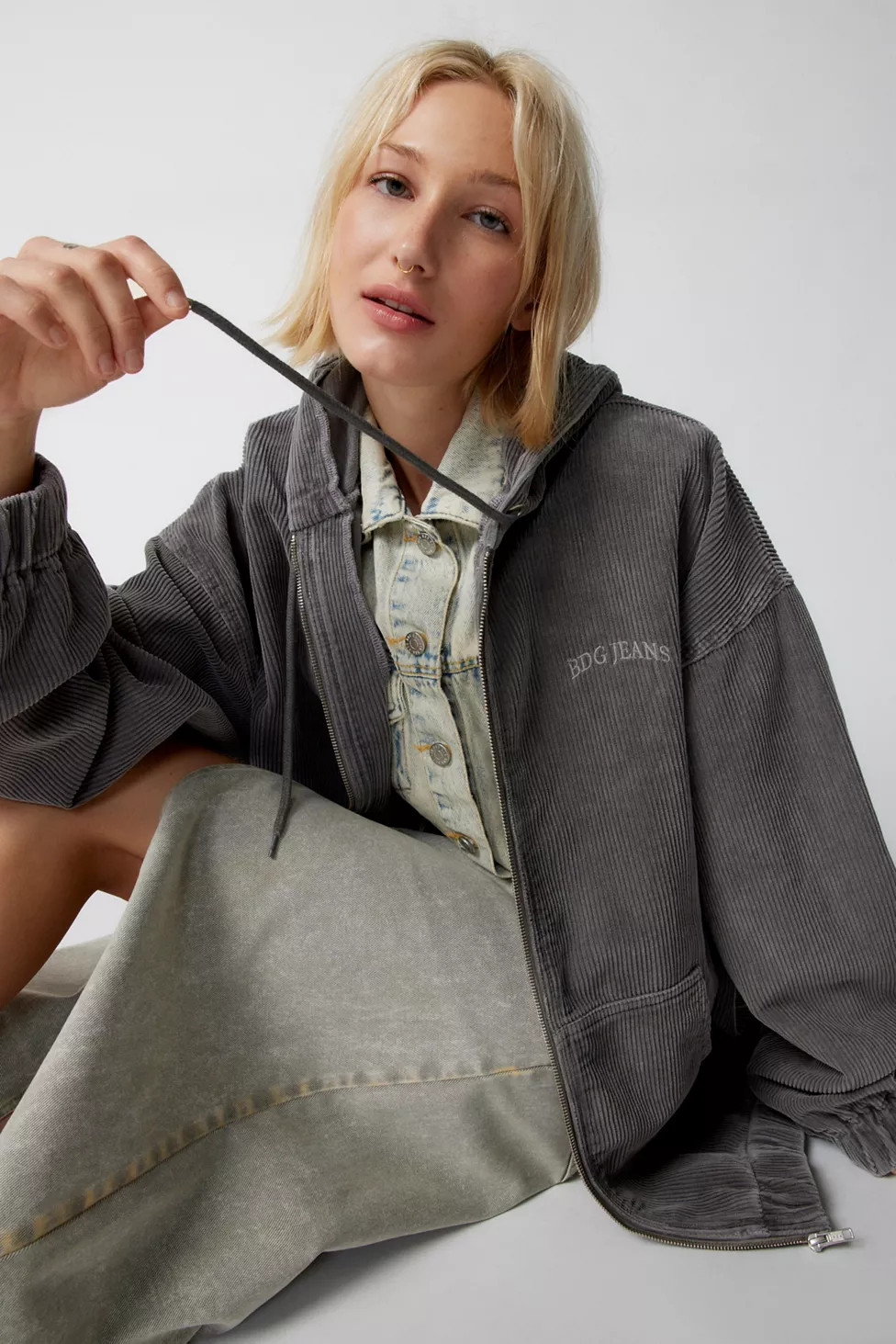 BDG SK8 Corduroy Hooded Jacket | Urban Outfitters (US and RoW)