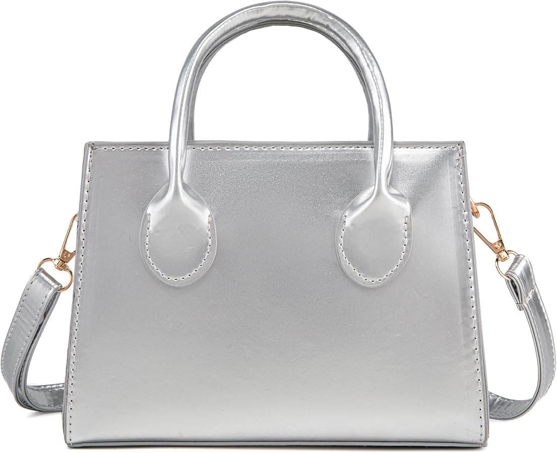 Patent Leather Handbag Shinny Clutch Purse Mini Shoulder Bag Evening Purse for Women | Amazon (US)