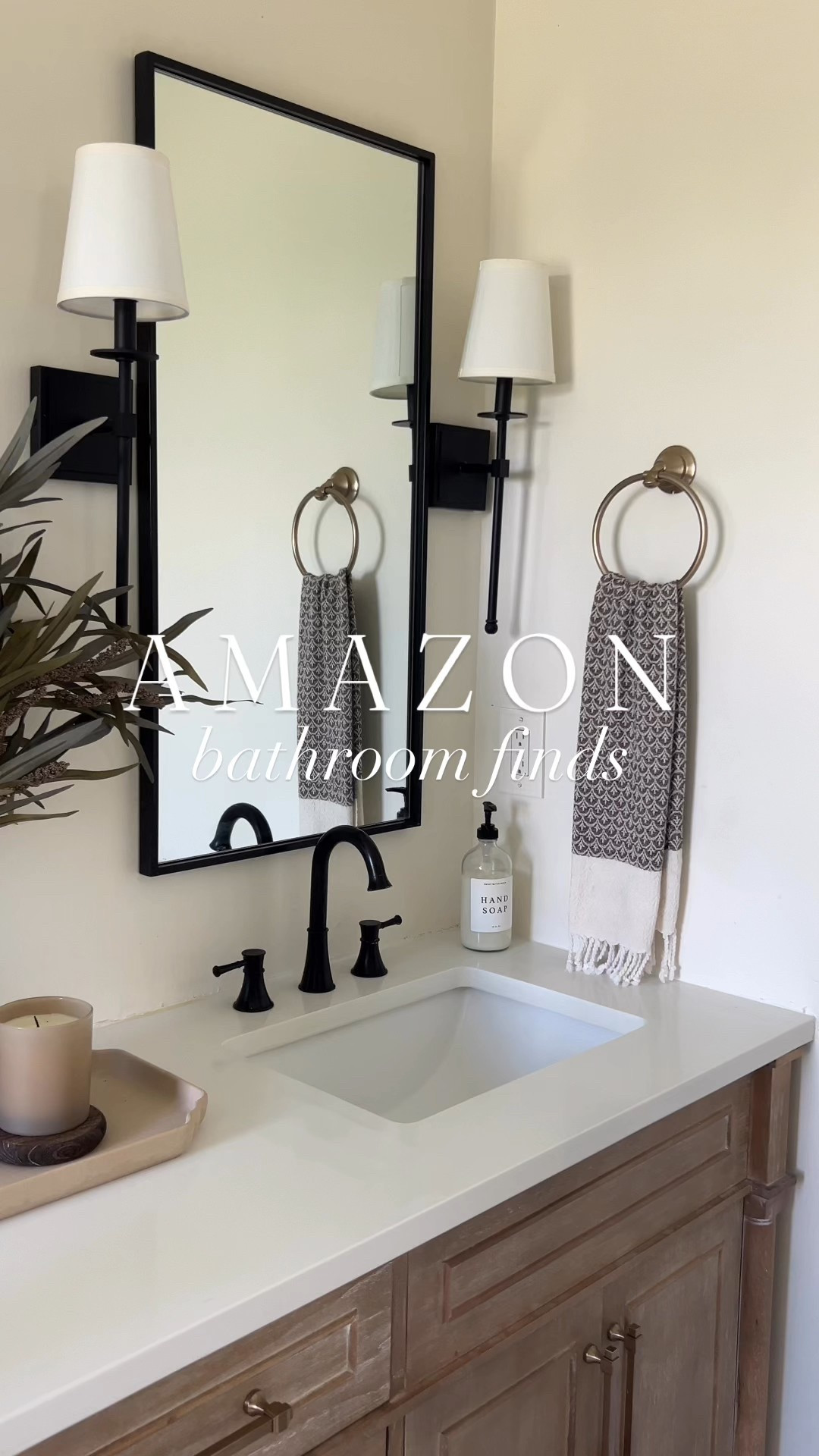 Amazon bathroom finds, lots on deal for Black Friday / cyber week!

Bathroom decor, bathroom accessories, wall mirror, wall sconces, neutral bathroom, bath towels 

#LTKHome #LTKSaleAlert #LTKCyberWeek